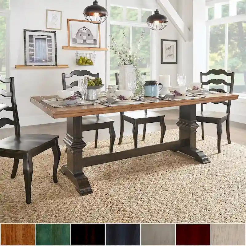 Eleanor Two-tone Solid Wood Top Dining Table by 