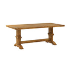 Table de salle à manger Eleanor avec plateau en bois massif bicolore