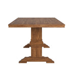 Table de salle à manger Eleanor avec plateau en bois massif bicolore