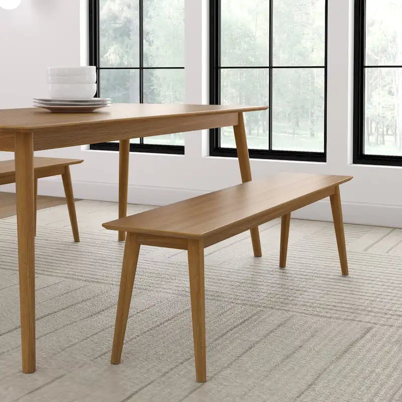  Mid-Century Modern Dining Bench - 59