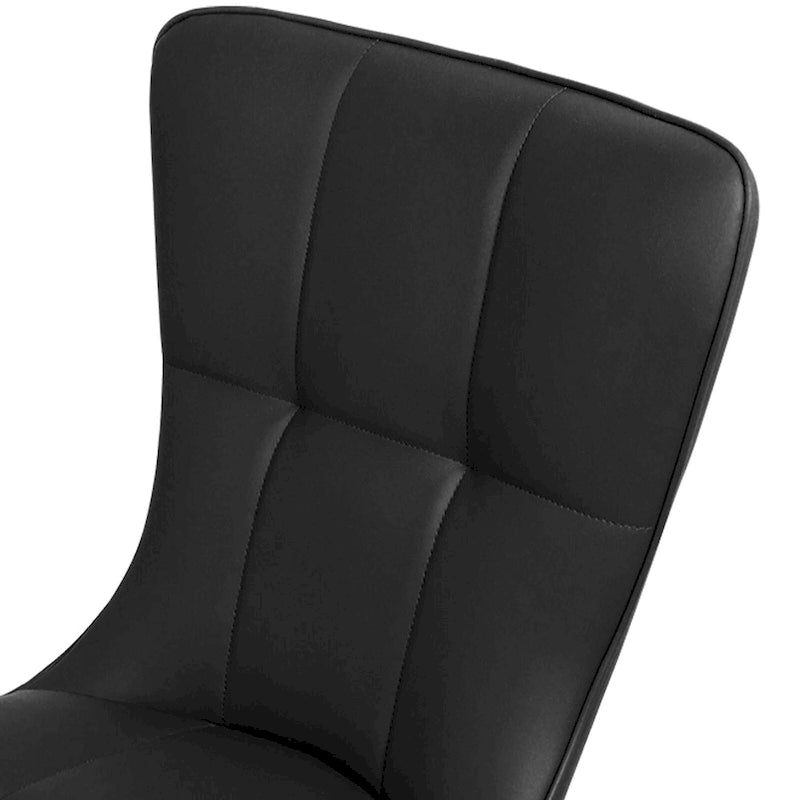 Lot de 4 chaises de salle à manger capitonnées en similicuir à motif à carreaux