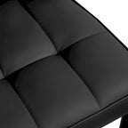 Lot de 4 chaises de salle à manger capitonnées en similicuir à motif à carreaux