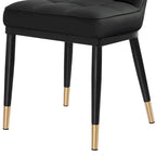 Lot de 4 chaises de salle à manger capitonnées en similicuir à motif à carreaux