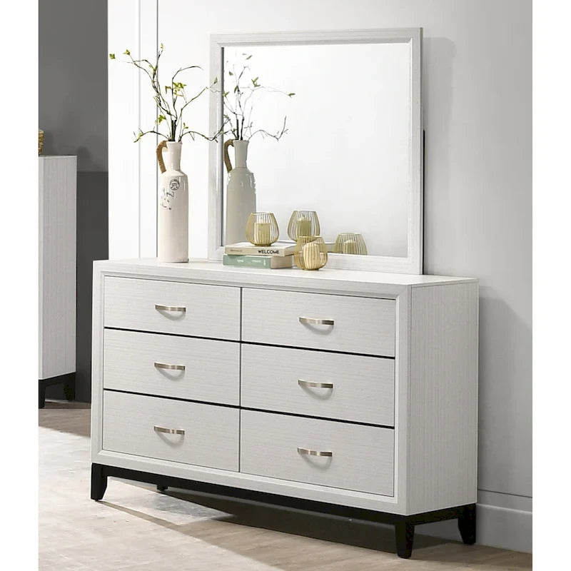 Ensemble de chambre à coucher 6 pièces Stout White Panel Deluxe