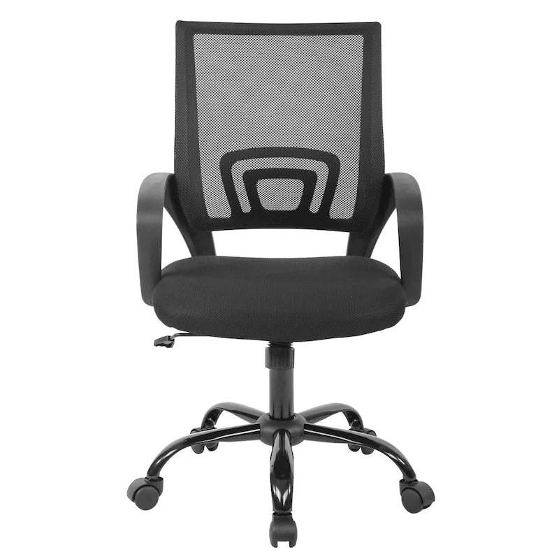 Chaise de bureau pivotante ergonomique Ralap Modern Black avec dossier en maille par