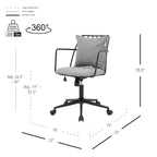 Chaise de bureau en tissu Edison KD