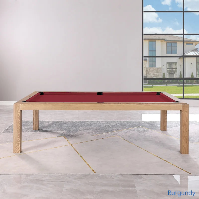 Table de billard convertible en table à manger Olivia 8 pieds Vintage Ash