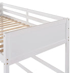 Lit mezzanine simple en bois massif Merax avec échelle