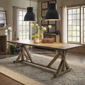 Paloma Rustic Reclaimed Wood Trestle Farm Table by 