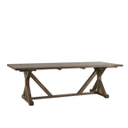 Table de ferme sur tréteaux Paloma en bois recyclé par