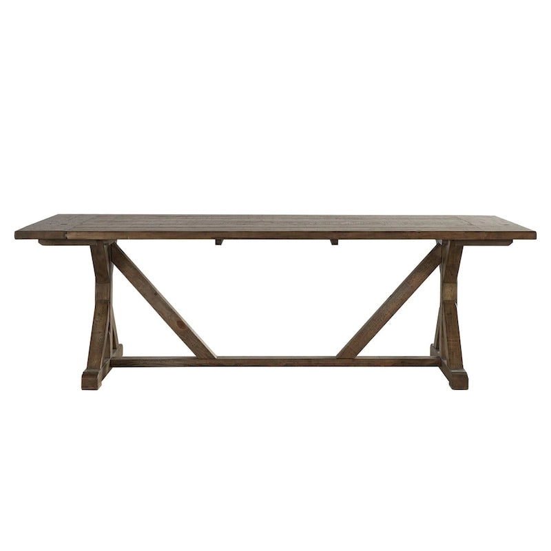 Table de ferme sur tréteaux Paloma en bois recyclé par