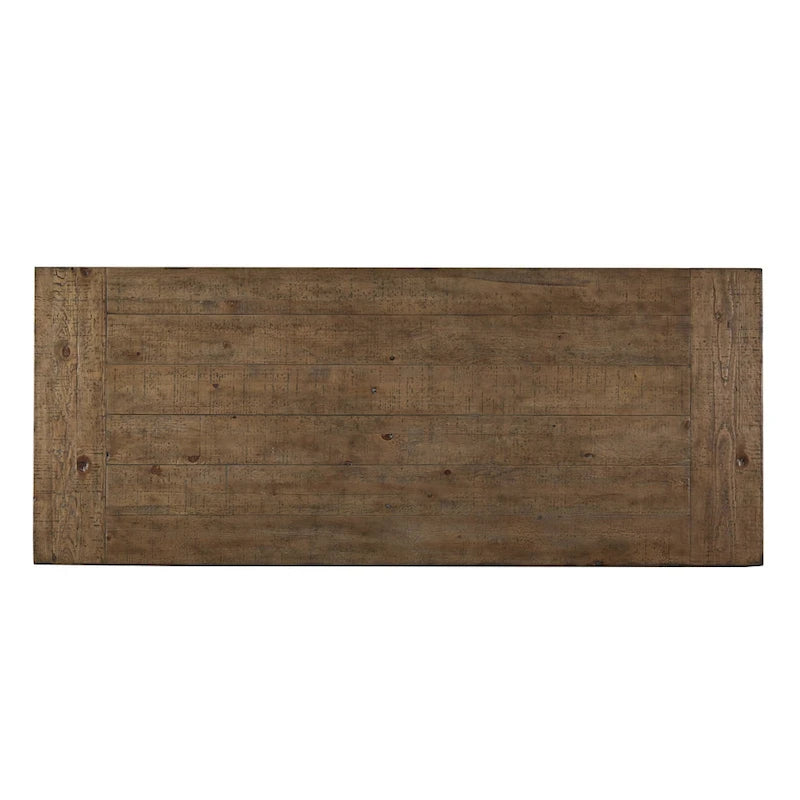 Table de ferme sur tréteaux Paloma en bois recyclé par