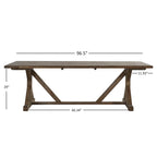 Table de ferme sur tréteaux Paloma en bois recyclé par