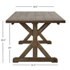 Table de ferme sur tréteaux Paloma en bois recyclé par