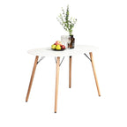 HomyLin 47.2 White Rectangular Dining Table for 4-6 People