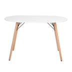HomyLin Table à Manger Rectangulaire Blanche de 120 cm pour 4 à 6 Personnes