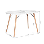 HomyLin Table à Manger Rectangulaire Blanche de 120 cm pour 4 à 6 Personnes