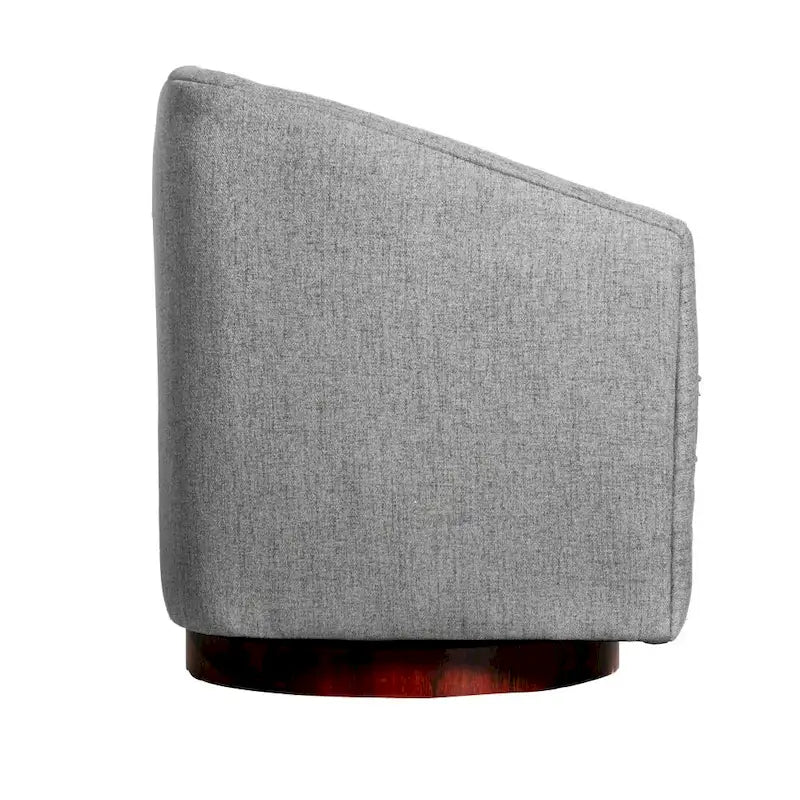 Fauteuil d'appoint rembourré de style club traditionnel avec piétement en métal pivotant à 360°