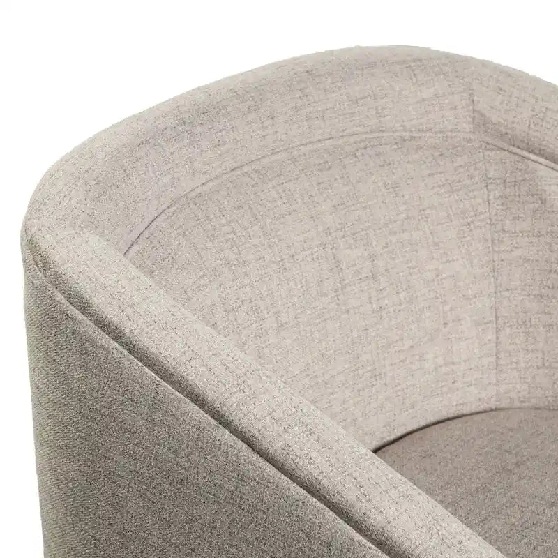 Fauteuil d'appoint rembourré de style club traditionnel avec piétement en métal pivotant à 360°