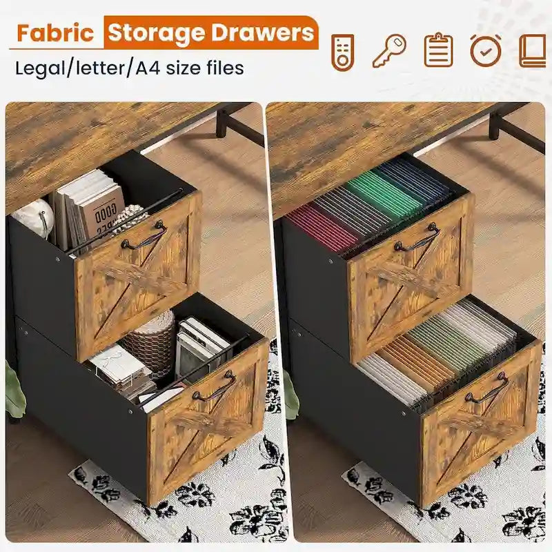 Bureau d'angle en L avec tiroirs, étagères de rangement, pour le gaming ou l'ordinateur