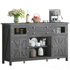Buffet de ferme avec rangement, bahut 2 tiroirs pour cuisine et salle à manger