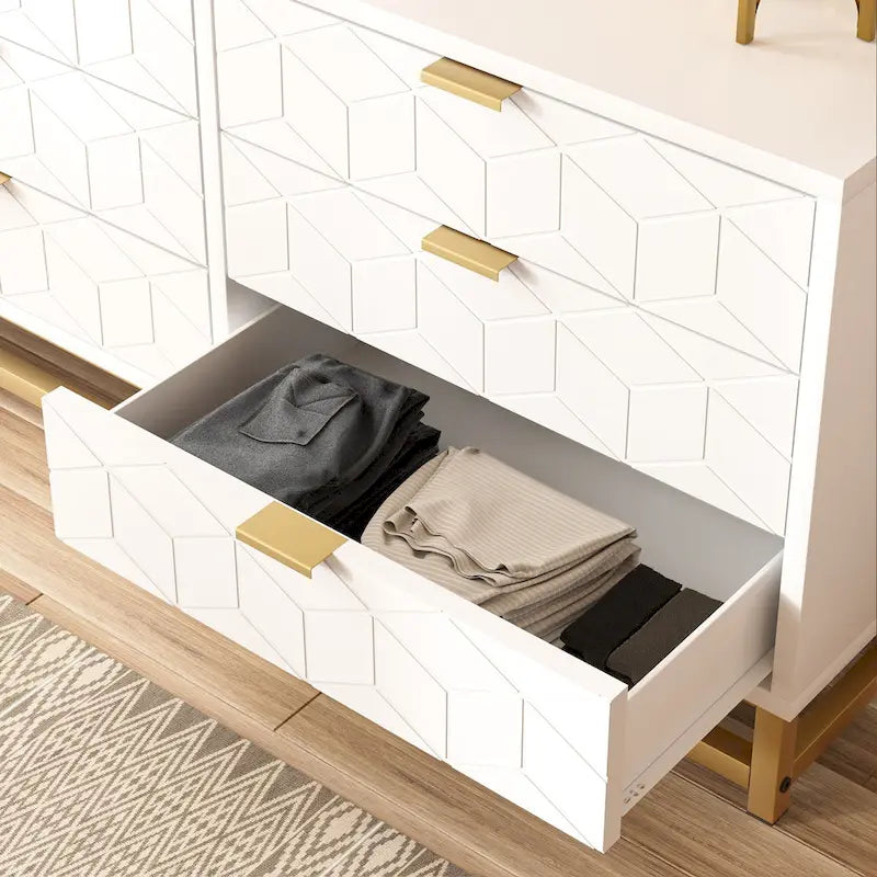 Commode 6 tiroirs pour chambre à coucher au style moderne