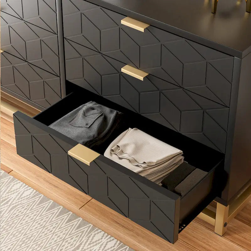 Commode 6 tiroirs pour chambre à coucher au style moderne