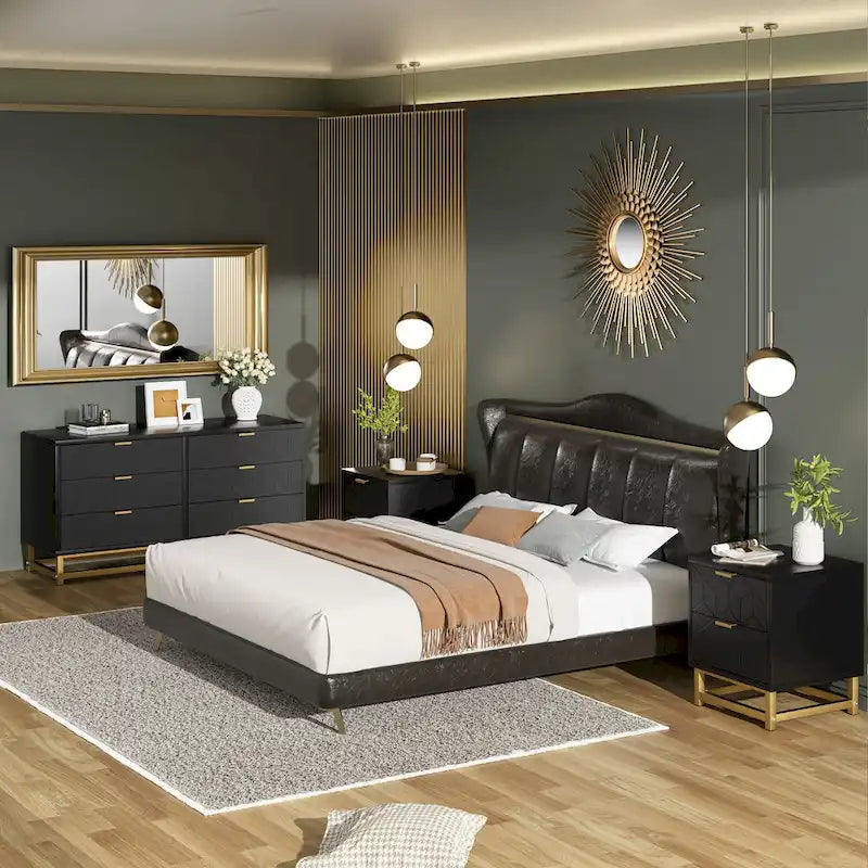 Commode 6 tiroirs pour chambre à coucher au style moderne