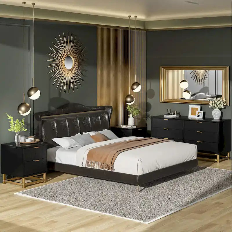 Commode 6 tiroirs pour chambre à coucher au style moderne