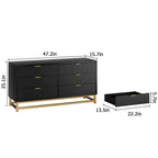Commode 6 tiroirs pour chambre à coucher au style moderne