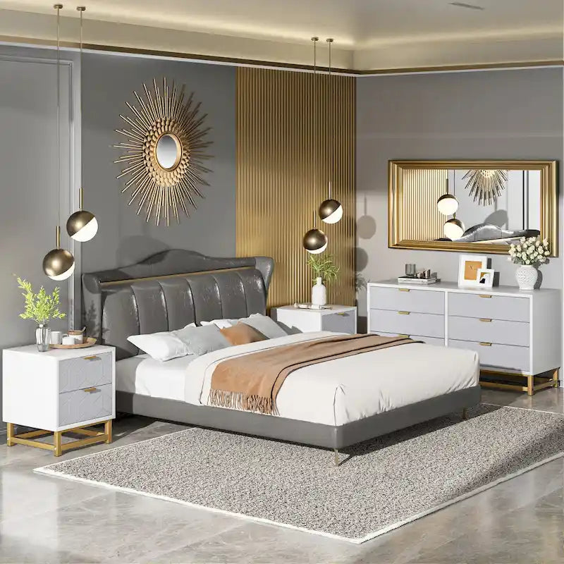 Commode 6 tiroirs pour chambre à coucher au style moderne