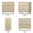 Anmytek Commode Moderne à 3 Tiroirs en Bois Meuble de Rangement pour Chambre à Coucher