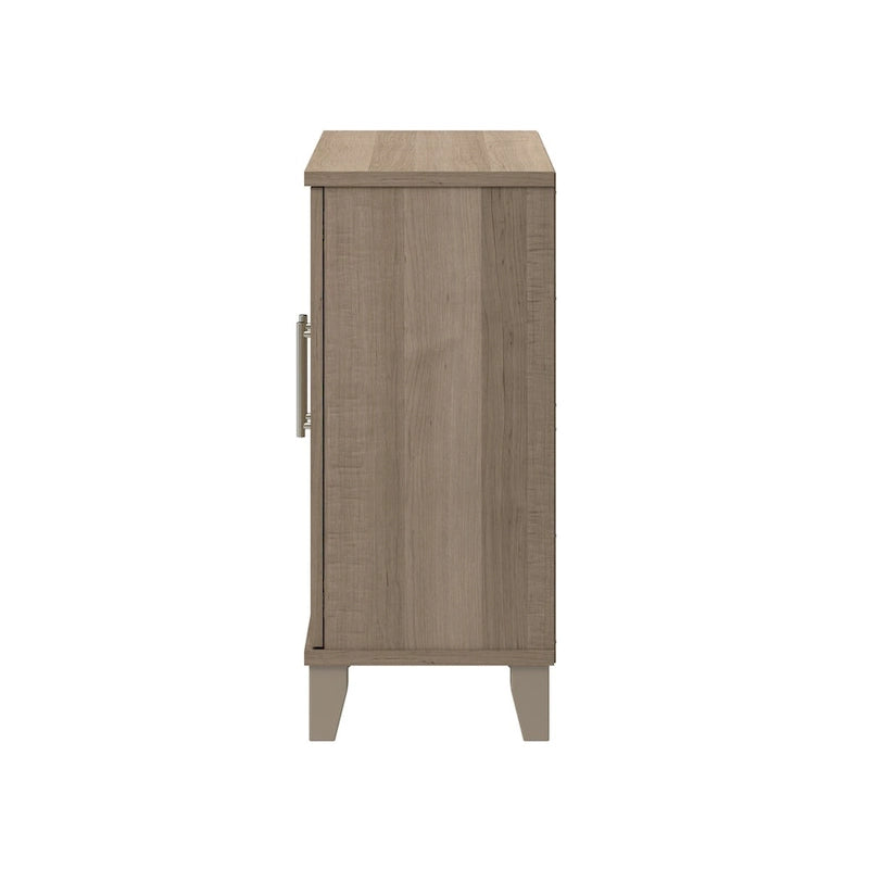 Armoire de rangement compacte Somerset avec portes et étagères par