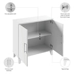 Armoire de rangement compacte Somerset avec portes et étagères par