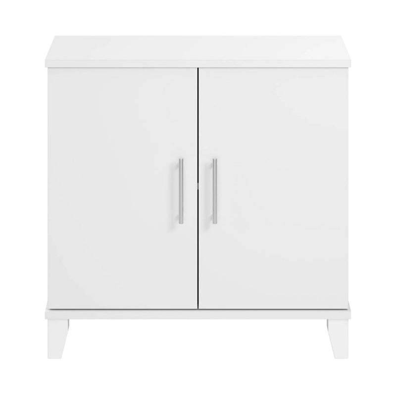 Armoire de rangement compacte Somerset avec portes et étagères par