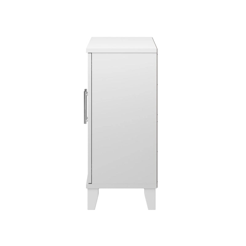 Armoire de rangement compacte Somerset avec portes et étagères par