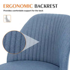Chaise de bureau sans accoudoirs avec roulettes réglables pivotantes pour petits espaces