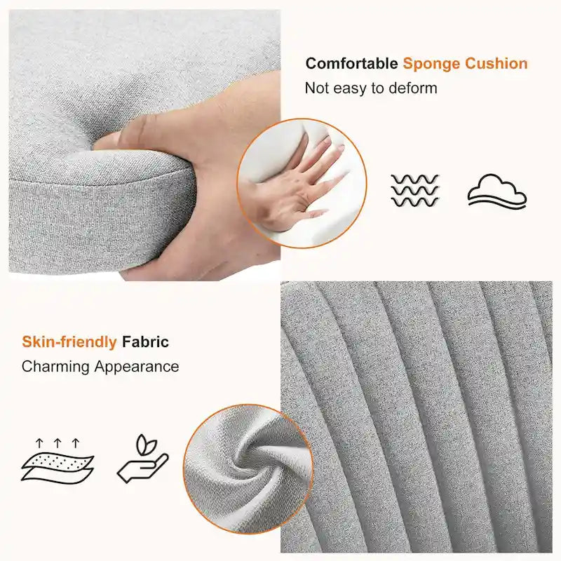 Chaise de bureau sans accoudoirs avec roulettes réglables pivotantes pour petits espaces