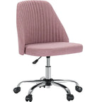 Chaise de bureau sans accoudoirs avec roulettes réglables pivotantes pour petits espaces