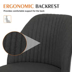 Chaise de bureau sans accoudoirs avec roulettes réglables pivotantes pour petits espaces