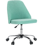 Chaise de bureau sans accoudoirs avec roulettes réglables pivotantes pour petits espaces