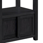 Table hauteur comptoir Patricia 152 -183 cm, extensible, gris clair, noir