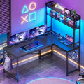 Bureau de jeu en L réversible de 45,3 po, petit bureau d'angle