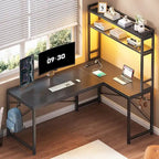 Bureau de jeu en L réversible de 45,3 po, petit bureau d'angle