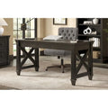 Bureau d'écriture traditionnel en bois, marron foncé