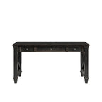 Bureau d'écriture traditionnel en bois, marron foncé