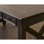 Bureau d'écriture traditionnel en bois, marron foncé