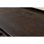 Bureau d'écriture traditionnel en bois, marron foncé
