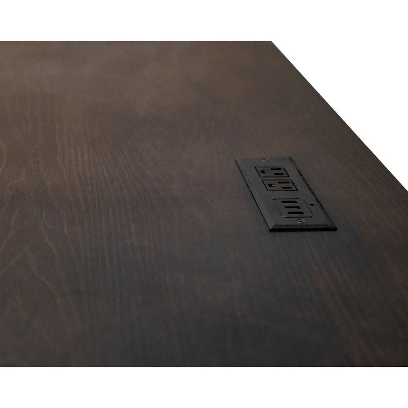 Bureau d'écriture traditionnel en bois, marron foncé