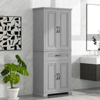 Meuble de rangement de salle de bain avec portes et tiroir
